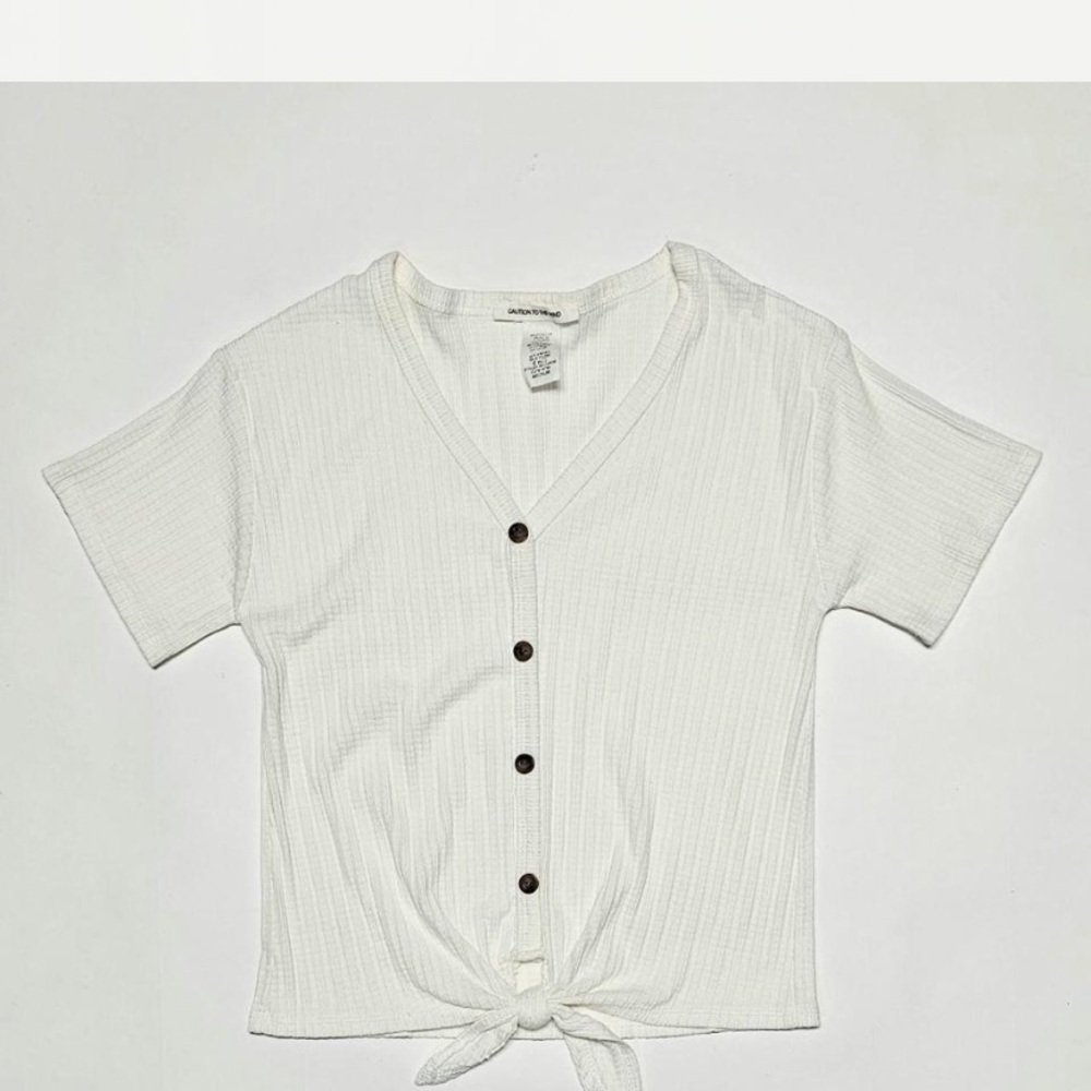 Women's White Button-Down Top